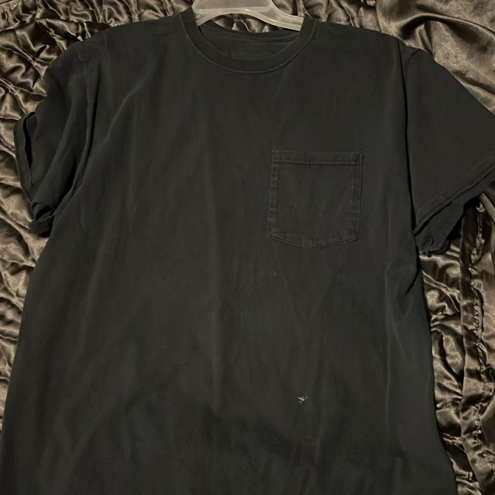 Plain black shirt with pocket
